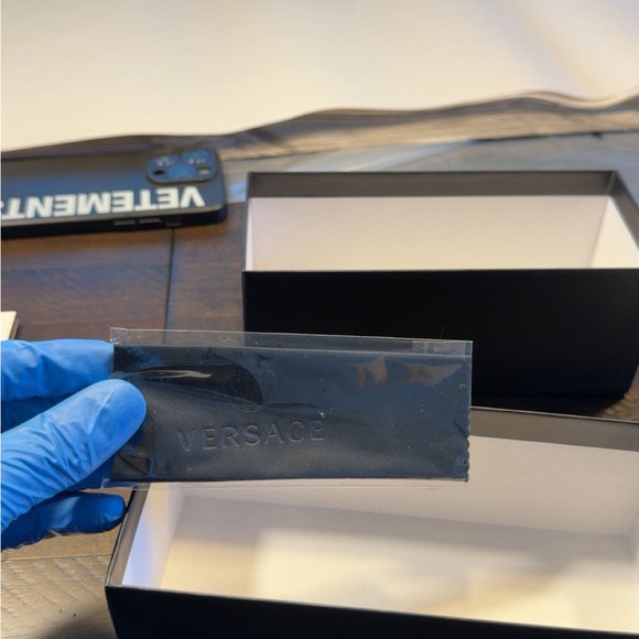 Versace Dark-Tinted Sunglasses with receipt and all packing - Picture 9 of 11